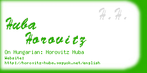huba horovitz business card